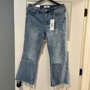 Mica denim: high rise, crop flare jeans. Size 30 NEW!